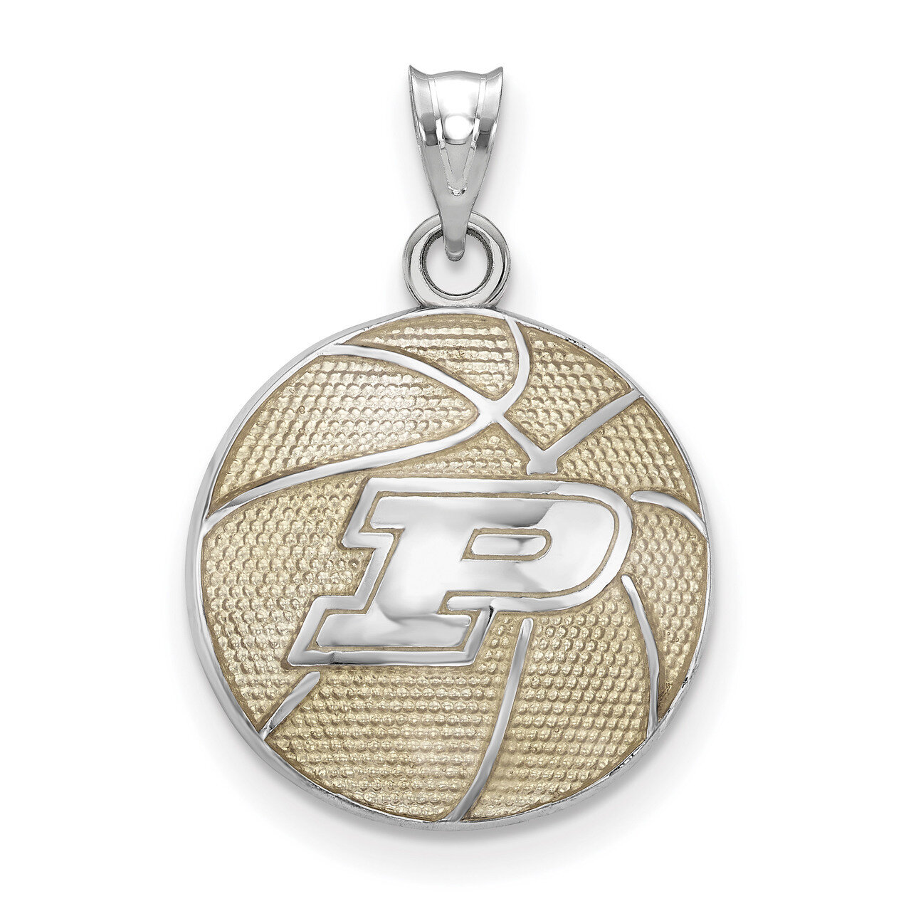 Purdue University Enameled Basketball Pendant Sterling Silver SS509PU, MPN: SS509PU, 634401432377