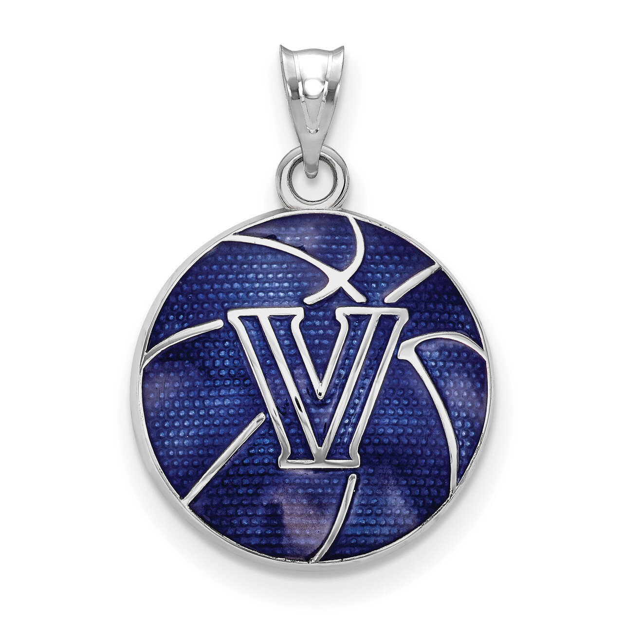 Villanova University Enameled Basketball Pendant Sterling Silver SS509VIL, MPN: SS509VIL, 634401353…