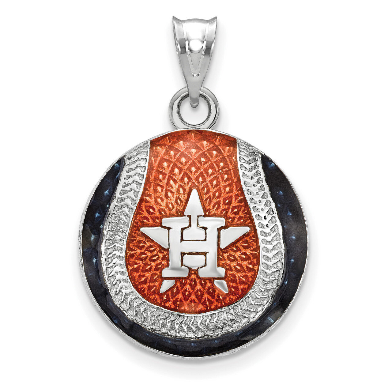 Houston Astros Enameled Baseball Pendant Sterling Silver SS519AST, MPN: SS519AST, 634401356932