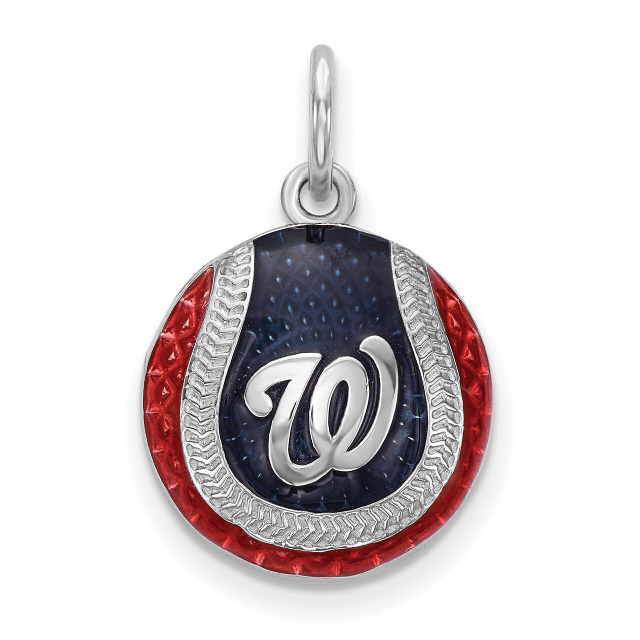 Washington Nationals Small Enameled Baseball Charm Sterling Silver SS520NAT, MPN: SS520NAT, 6344014…