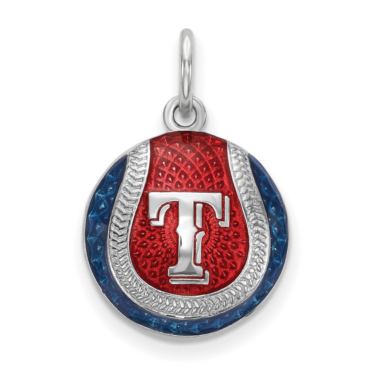 Texas Rangers Small Enameled Baseball Charm Sterling Silver SS520RAN, MPN: SS520RAN, 634401357182