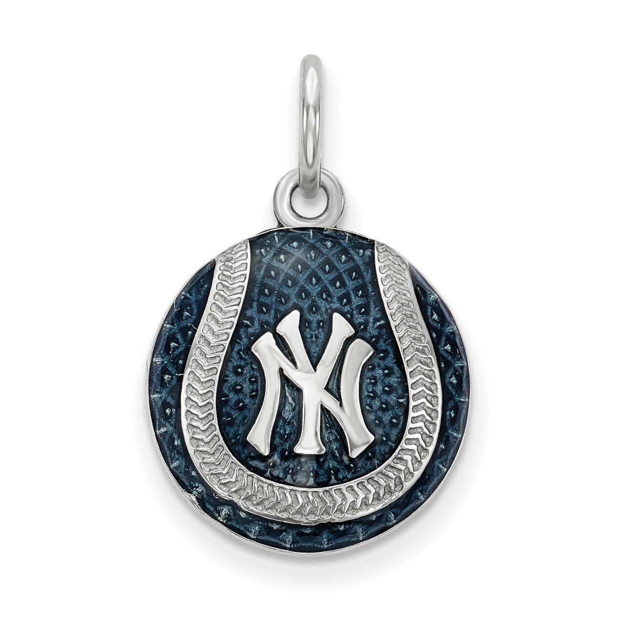 New York Yankees Enameled Baseball Charm Sterling Silver SS520YAN