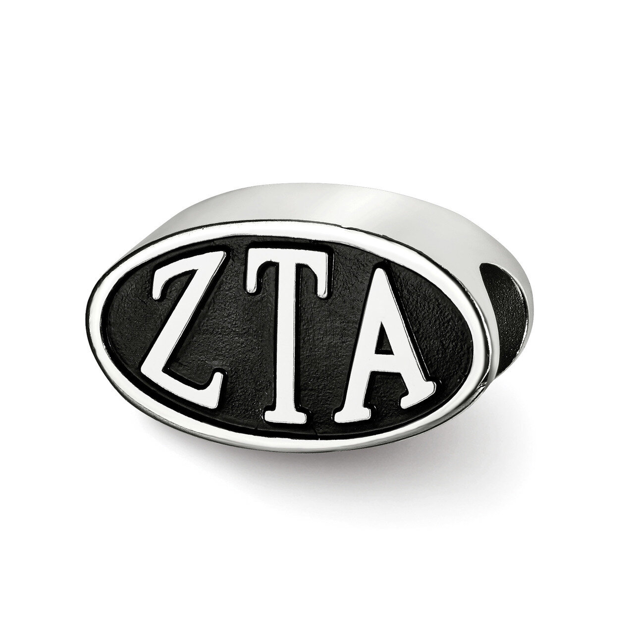 Zeta Tau Alpha Oval Letters Bead Sterling Silver ZTA002BD-SS, MPN: ZTA002BD-SS, 634401972408