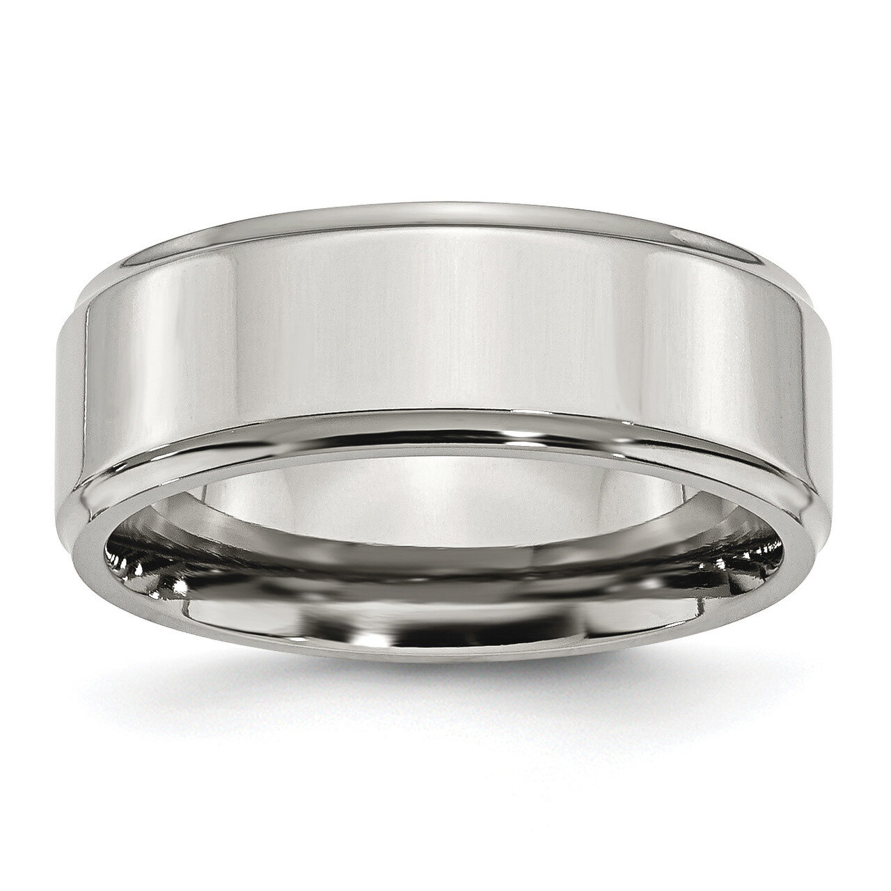 8mm Polished Band Stainless Steel Ridged Edge SR105 by Chisel, MPN: SR105, 886774422626