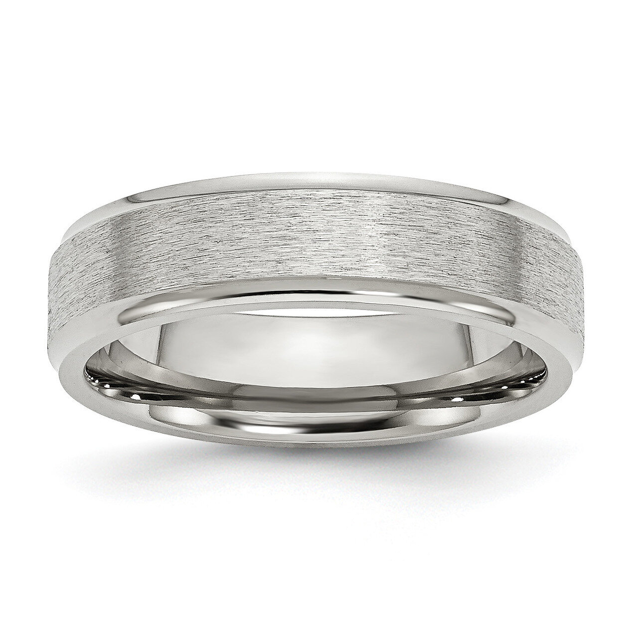 6mm Satin and Polished Band Stainless Steel Ridged Edge SR106 by Chisel, MPN: SR106, 886774422718