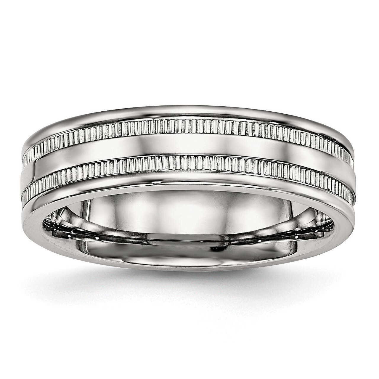 Grooved 6.00mm Band Stainless Steel Polished SR522 by Chisel, MPN: SR522, 886774391151