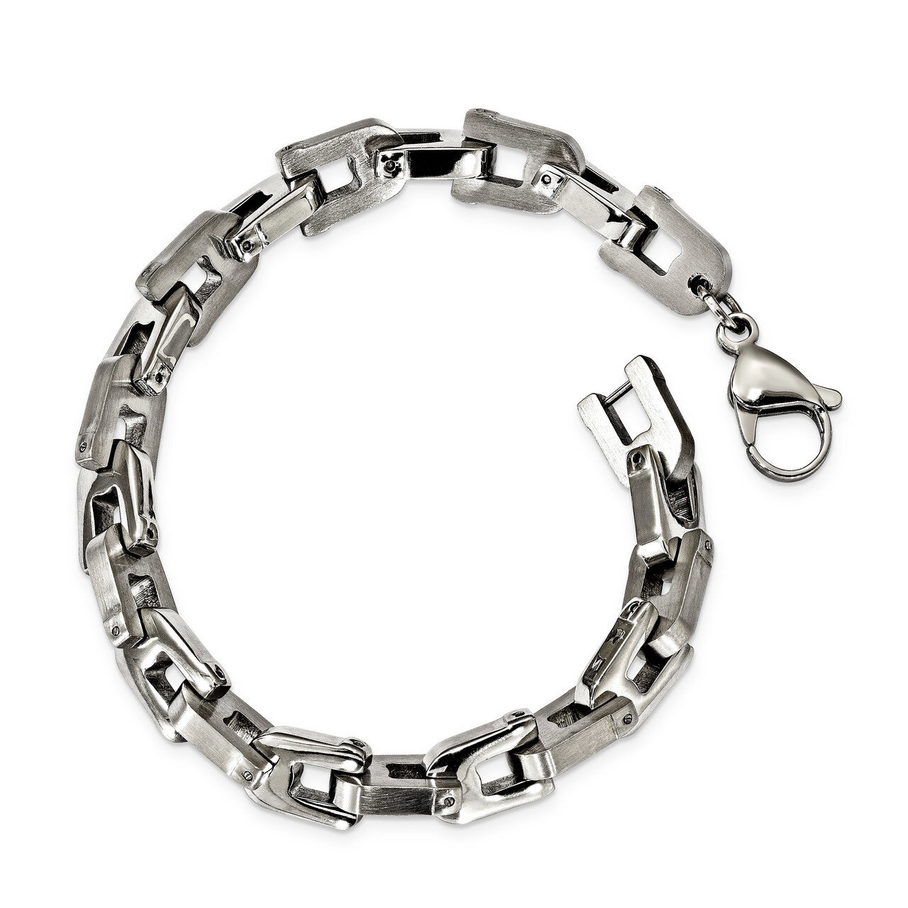 8.5 Inch Bracelet Stainless Steel Brushed and Polished SRB167-8.5