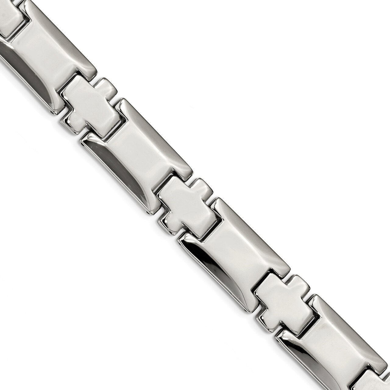 8.5 Inch Link Bracelet Stainless Steel Polished SRB1827-8.5