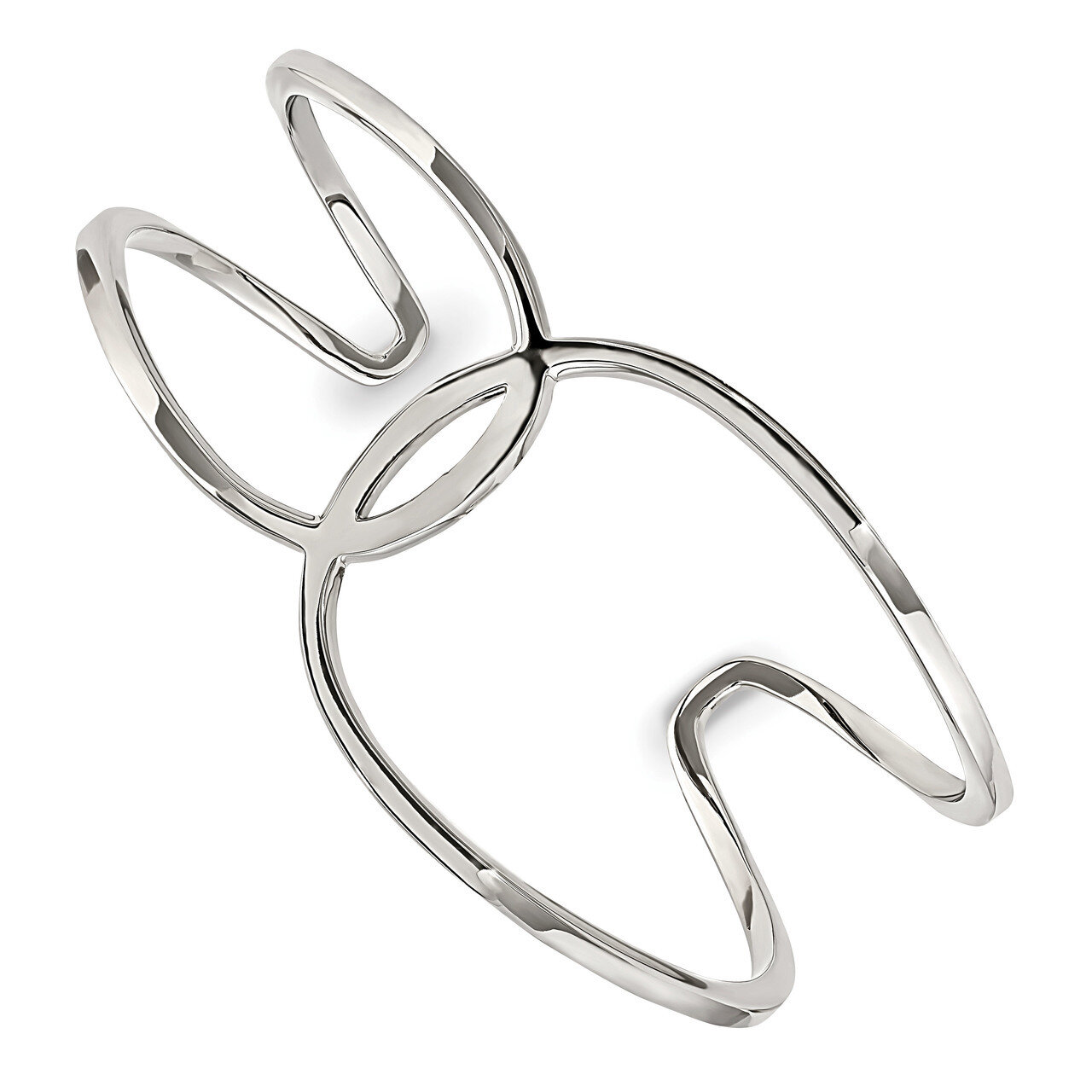 Cuff Bangle Stainless Steel Polished SRB1845 by Chisel, MPN: SRB1845, 191101603778