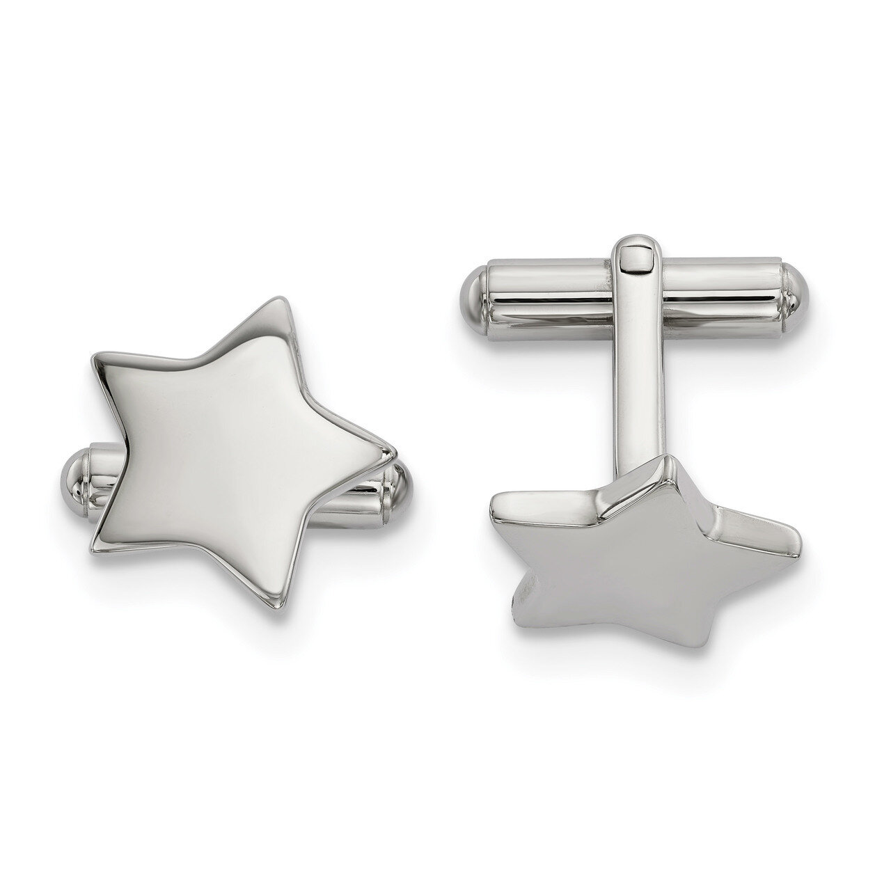 Star Cufflinks Stainless Steel Polished SRC365 by Chisel, MPN: SRC365, 191101017186