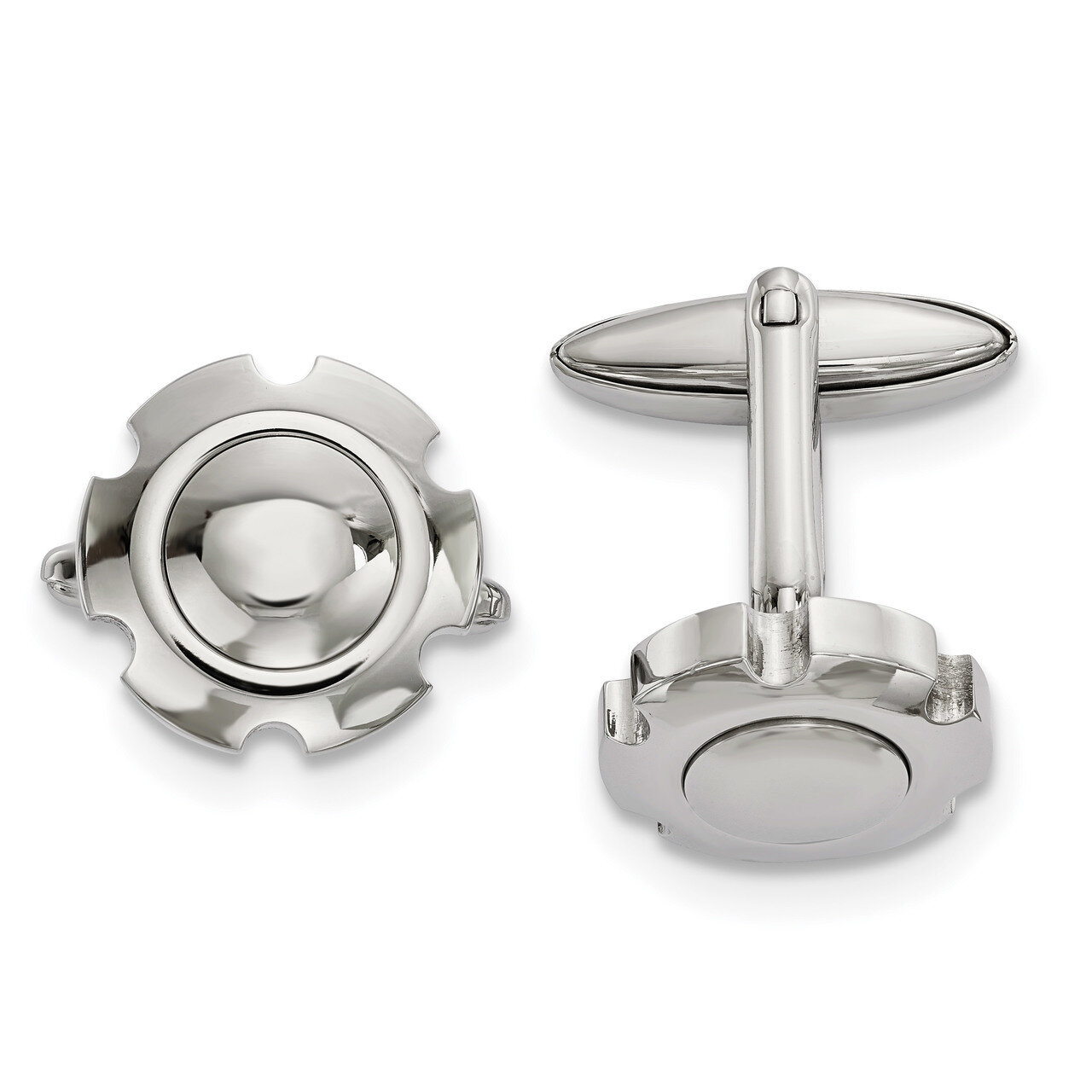 Cufflinks Stainless Steel Polished SRC377 by Chisel, MPN: SRC377, 191101017193