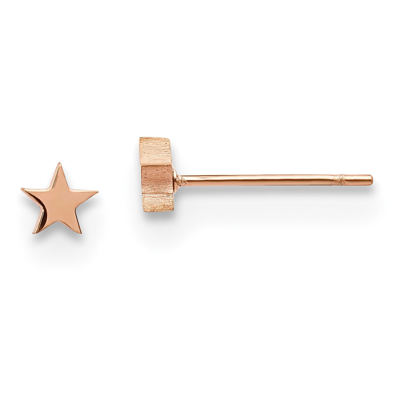 Rose IP-plated Star Post Earrings Stainless Steel Polished SRE1182 by Chisel, MPN: SRE1182, 1911010…