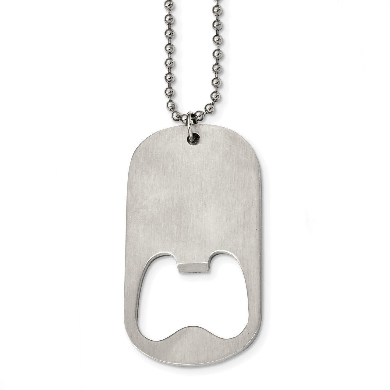 Functional Bottle Opener 22 inch Necklace Stainless Steel Brushed SRN2321-22 by Chisel, MPN: SRN232…