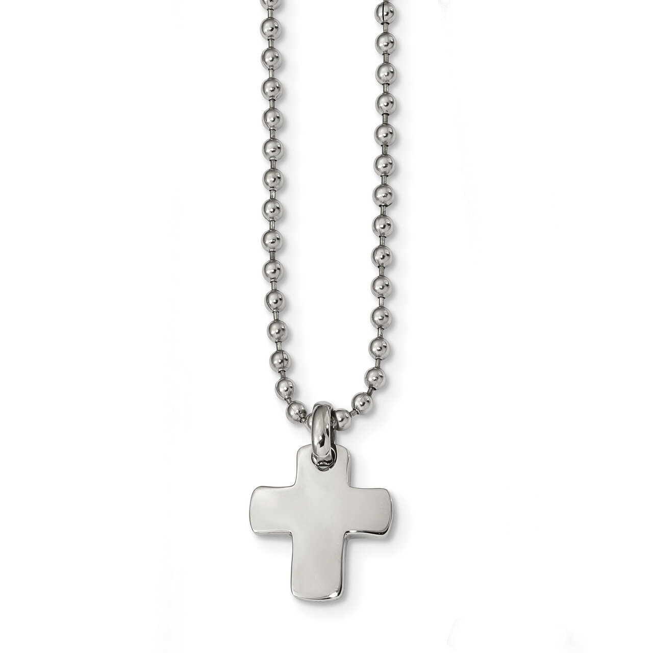 Cross Necklace Stainless Steel Polished SRN2401-20