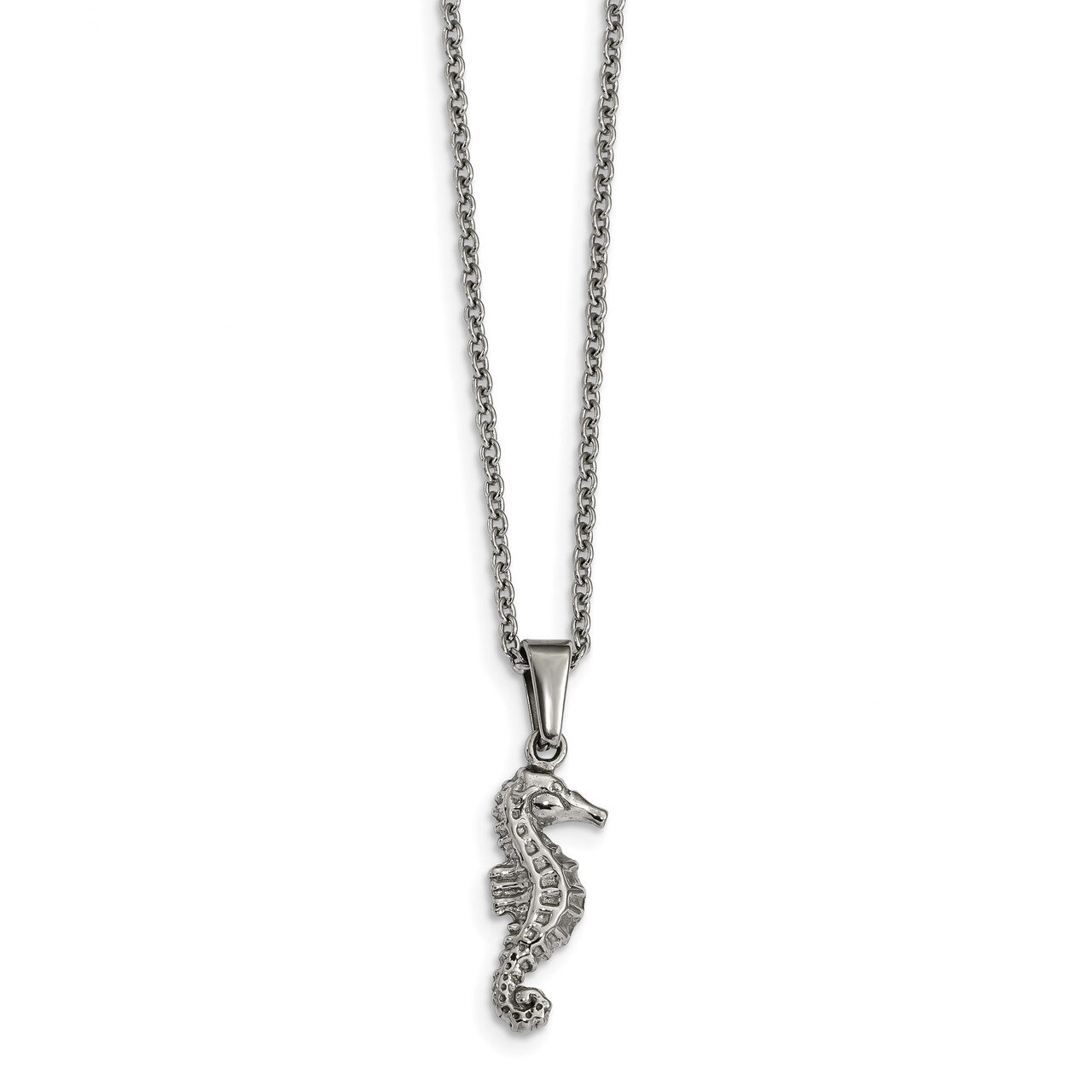22 inch Seahorse Necklace Stainless Steel Polished SRN2459-22