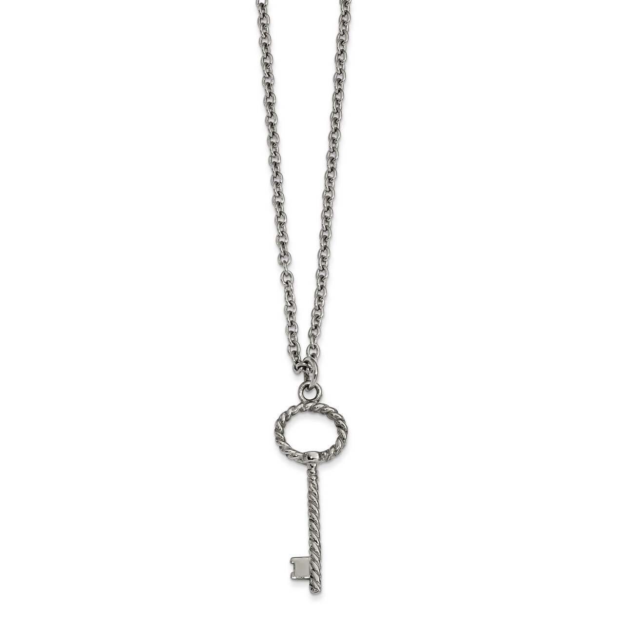 Key 22 inch Necklace Stainless Steel Polished SRN2466-22 by Chisel, MPN: SRN2466-22, 191101855368