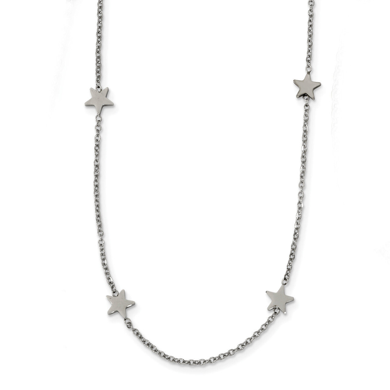 Stars 35 inch Necklace Stainless Steel Polished SRN2489-35