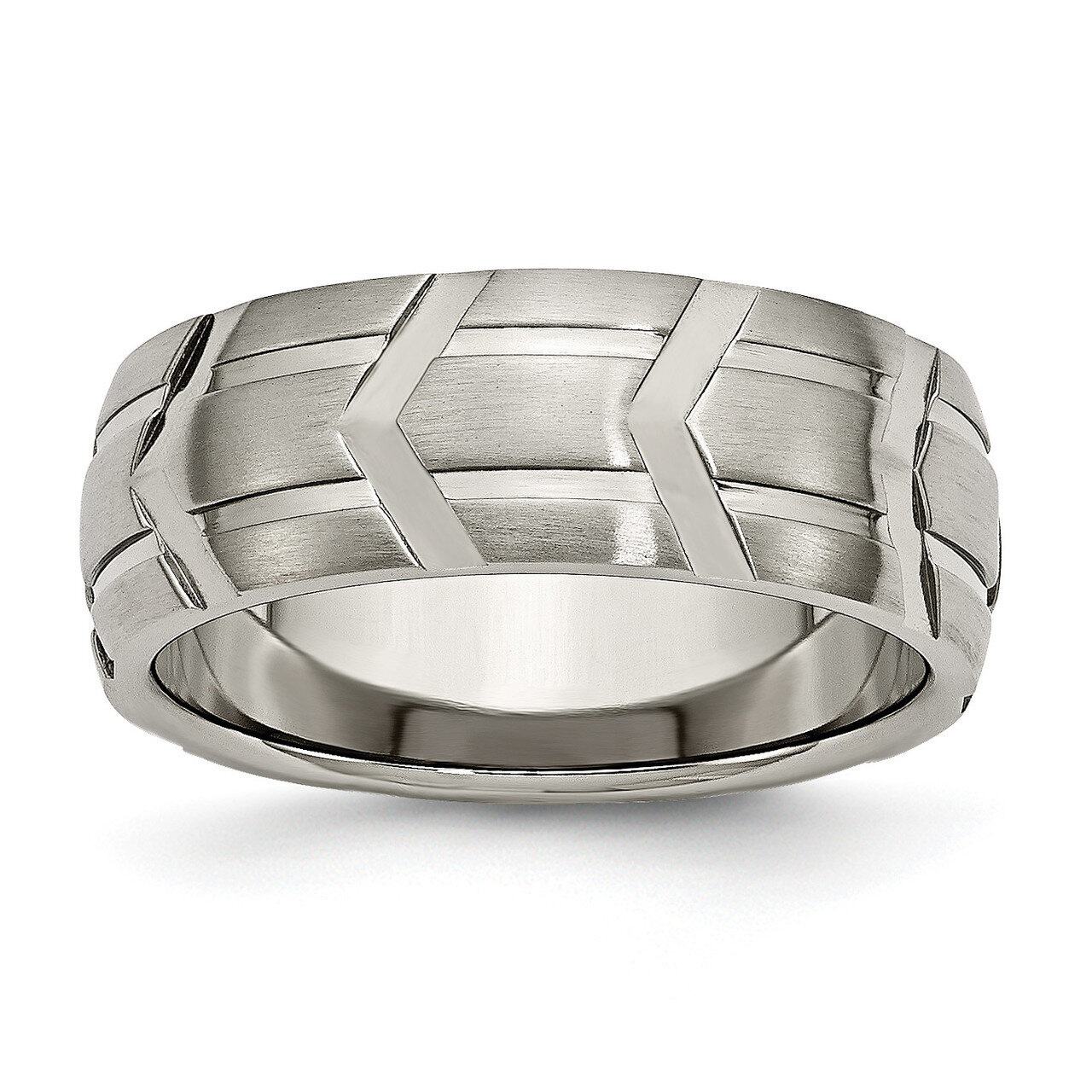 8mm Brushed and Polished Band Titanium TB269 by Chisel, MPN: TB269, 886774051765