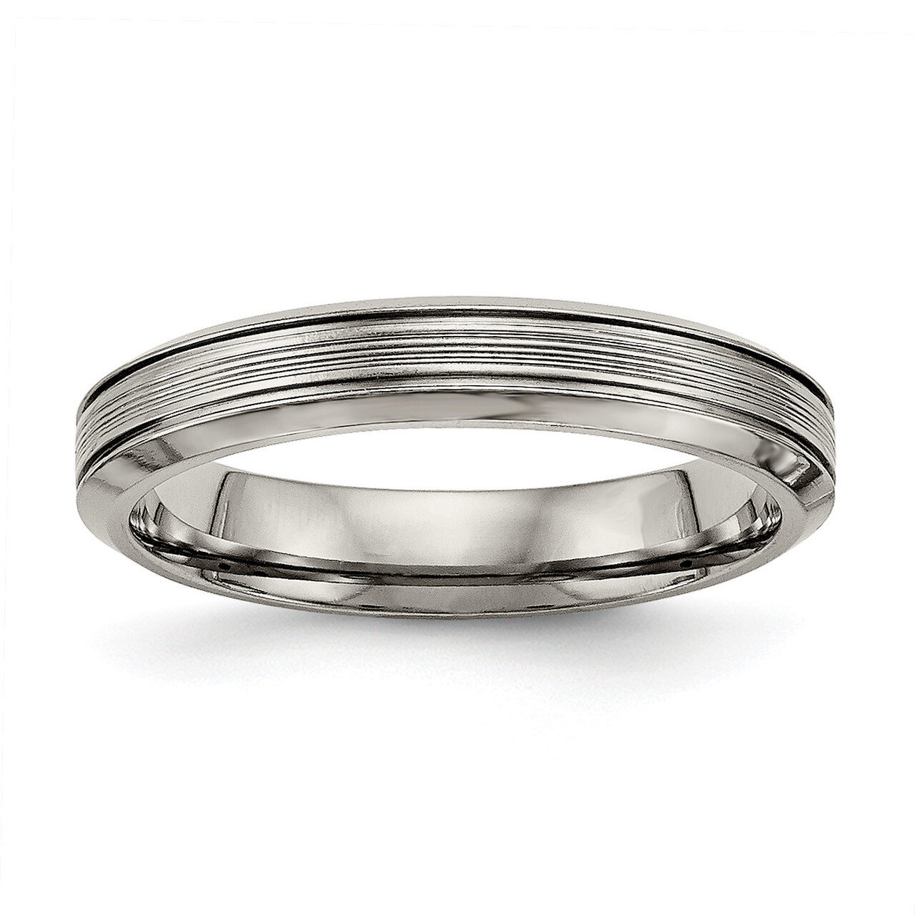 Grooved Comfort Back Ring Titanium Polished TB469 by Chisel, MPN: TB469, 886774438719
