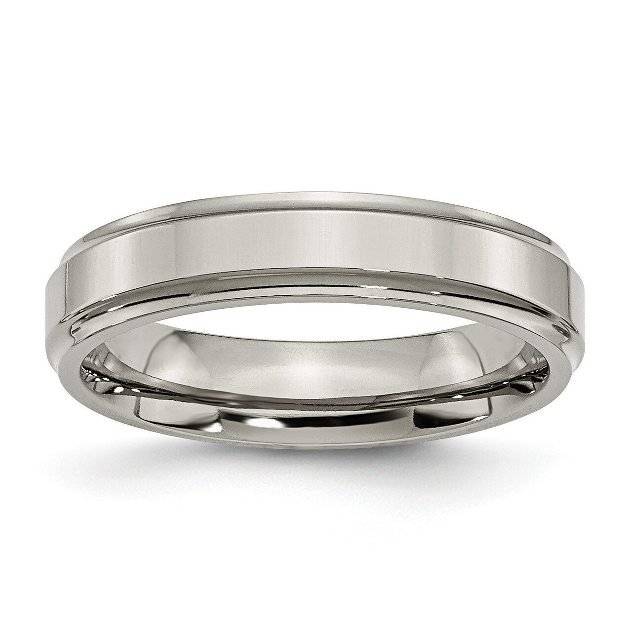 5mm Polished Band Titanium Ridged Edge TB5_CH by Chisel, MPN: TB5_CH, 883957820507