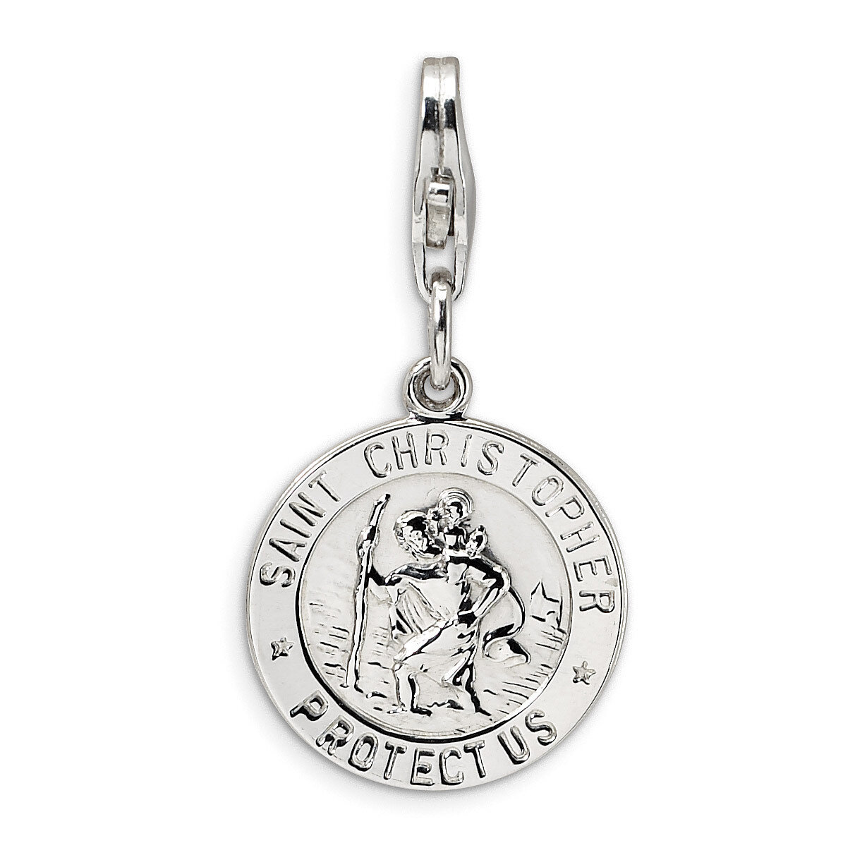 Saint Christopher Medal Charm - Sterling Silver QCC504