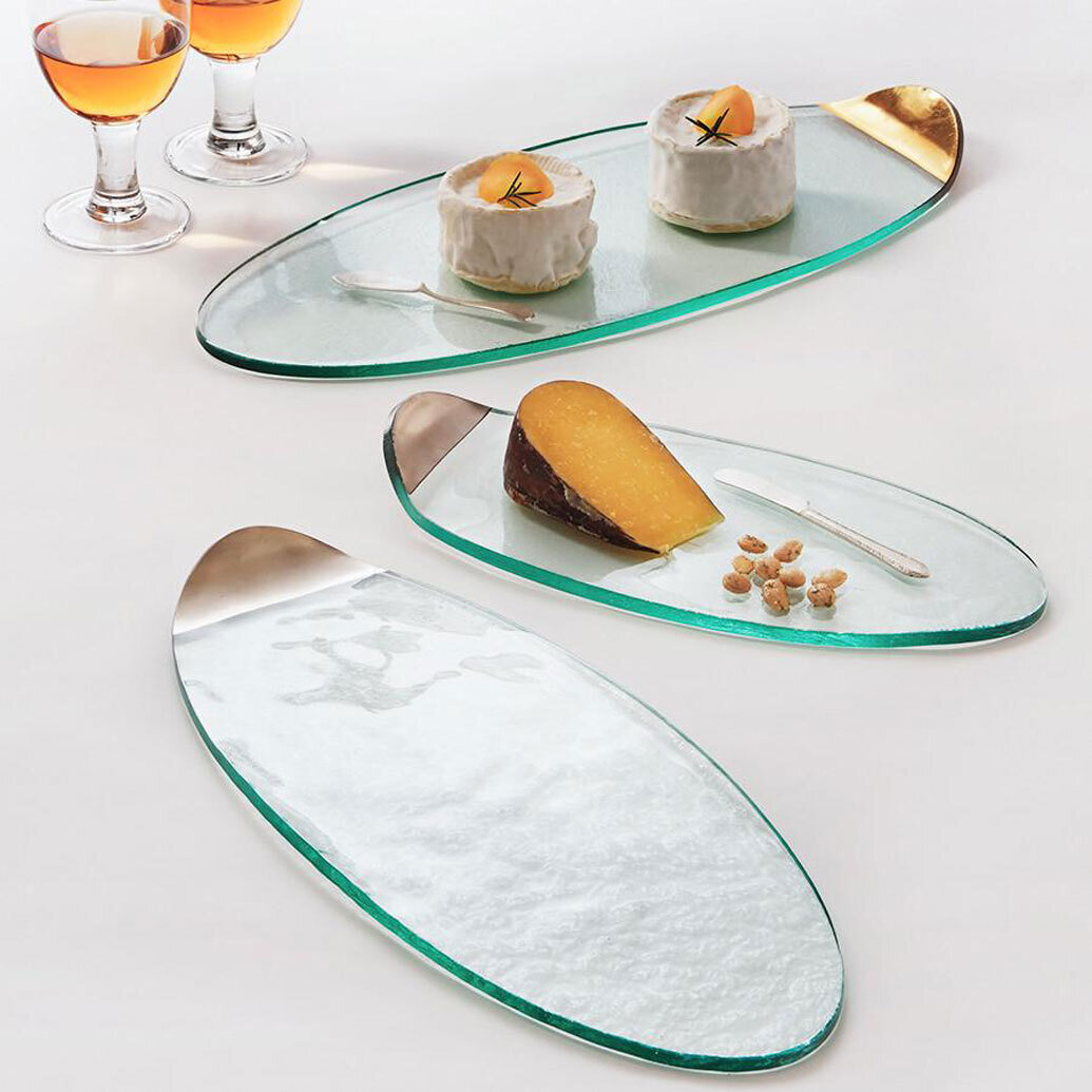 Annieglass Mod Cheese Board Platinum, MPN: MD228P, UPC: