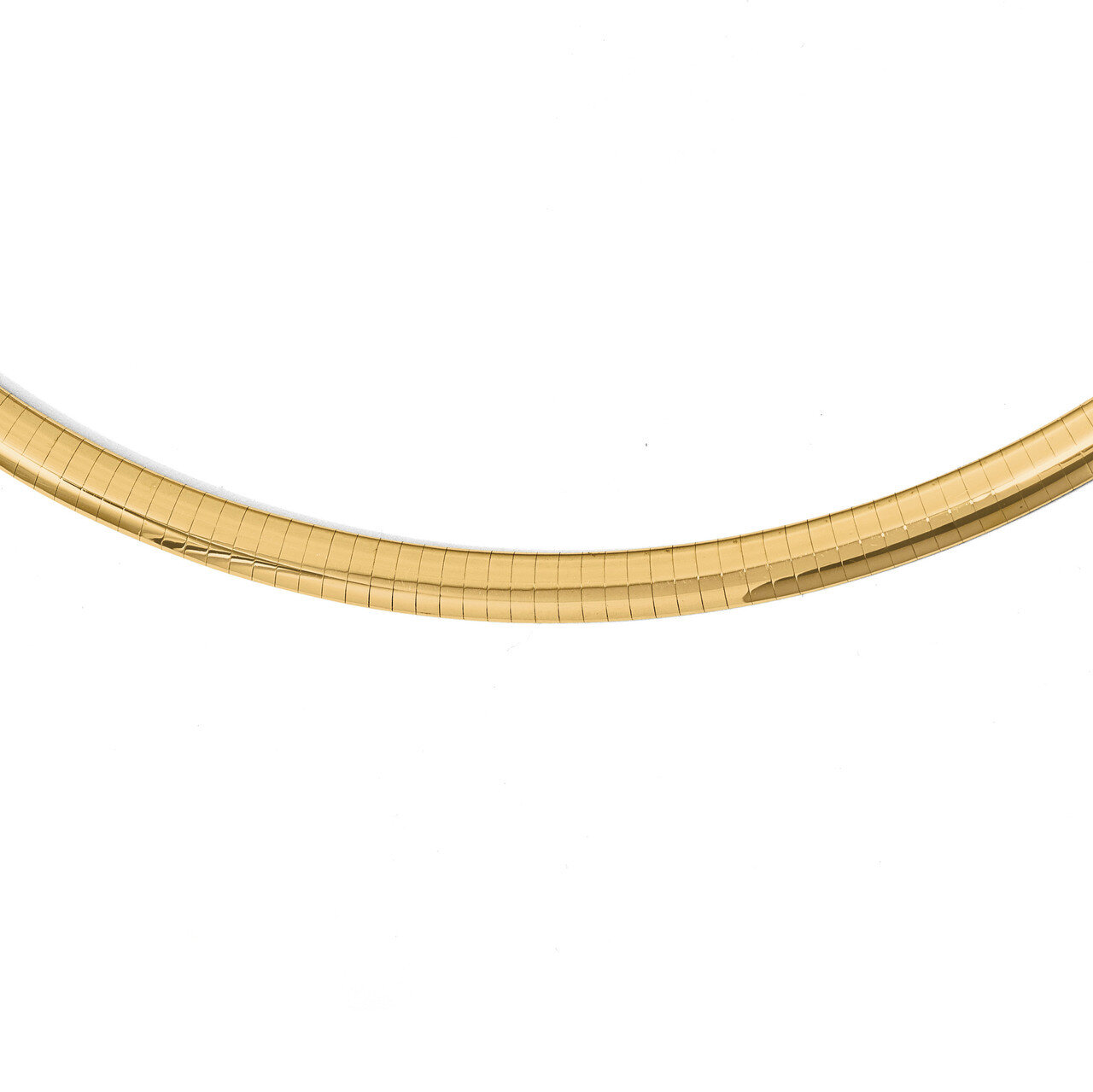 Leslie&#39;s 6mm Lightweight Domed Omega Necklace 18 Inch 14k Gold HB-1067-18, MPN: 1067-18, 1911017427…