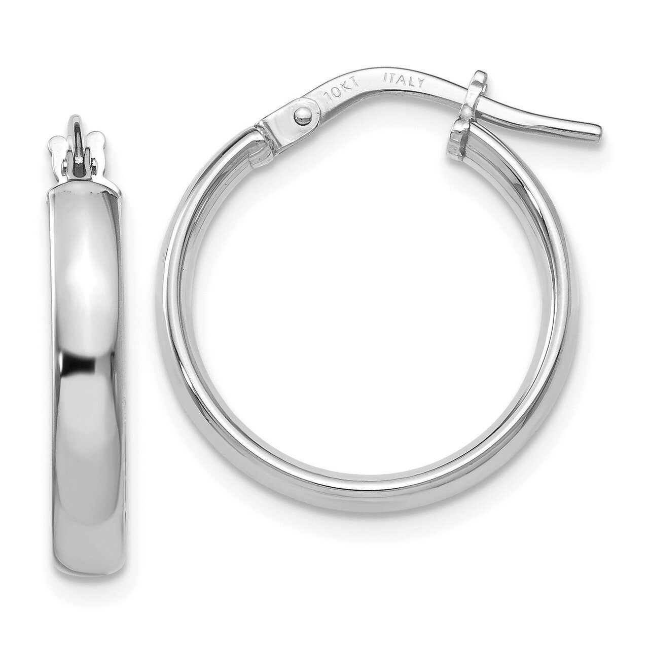 Leslie&#39;s Hoop Earrings 10k White Gold Polished HB-10LE301, MPN: 10LE301, 191101555121