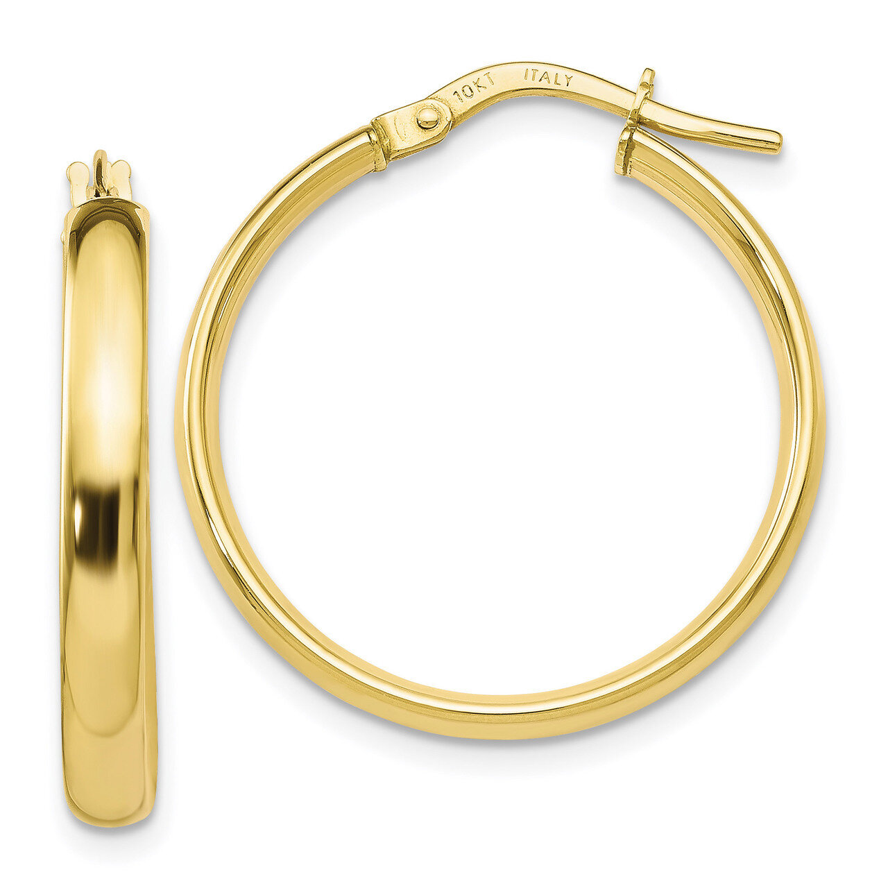 Hoop Earrings 10k Gold Polished HB-10LE319