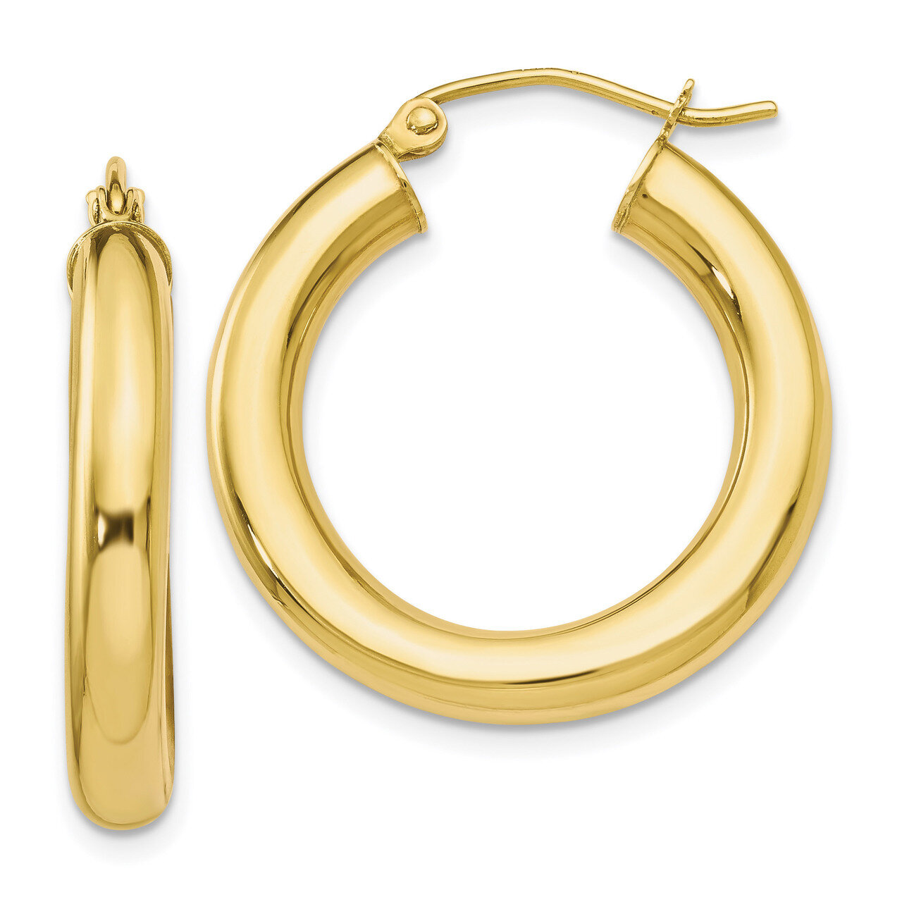 Lightweight Hoop Earrings 10k Gold Polished HB-10LE378