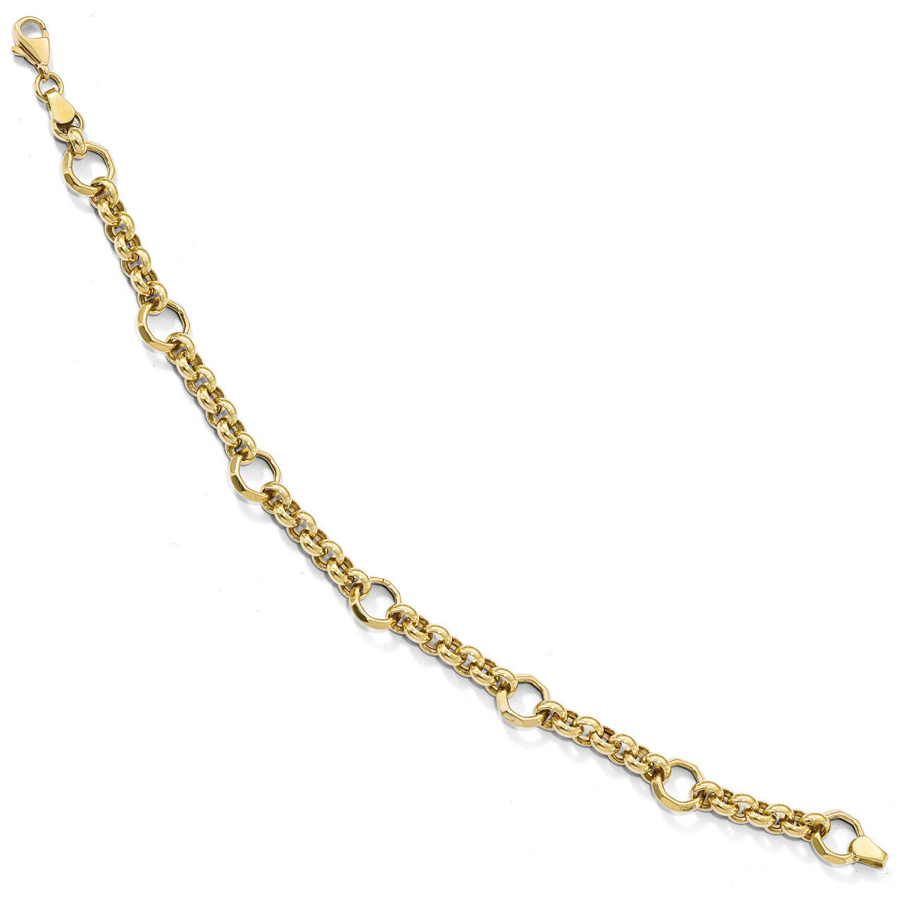 Leslie&#39;s Diamond-cut Bracelet 7.5 Inch 10k Gold Polished HB-10LF539-7.5, MPN: 10LF539-7.5, 19110175…