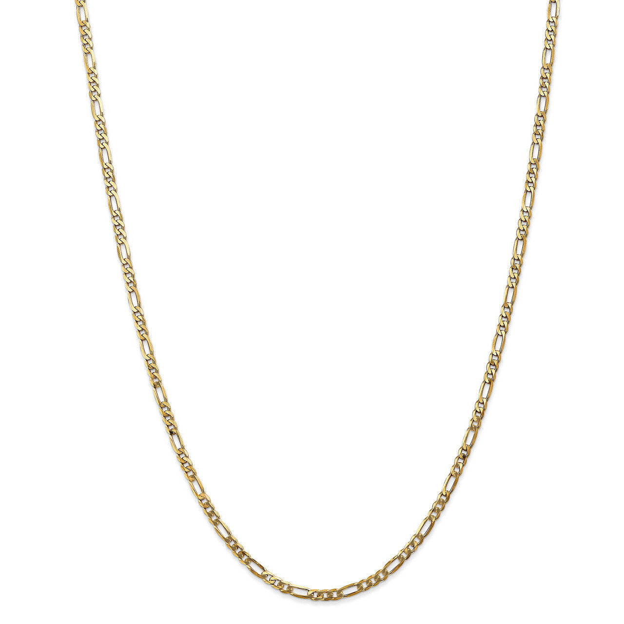 Leslie&#39;s 3.00mm Flat Figaro Chain 22 Inch 14k Gold HB-1234-22, MPN: 1234-22, 191101846625