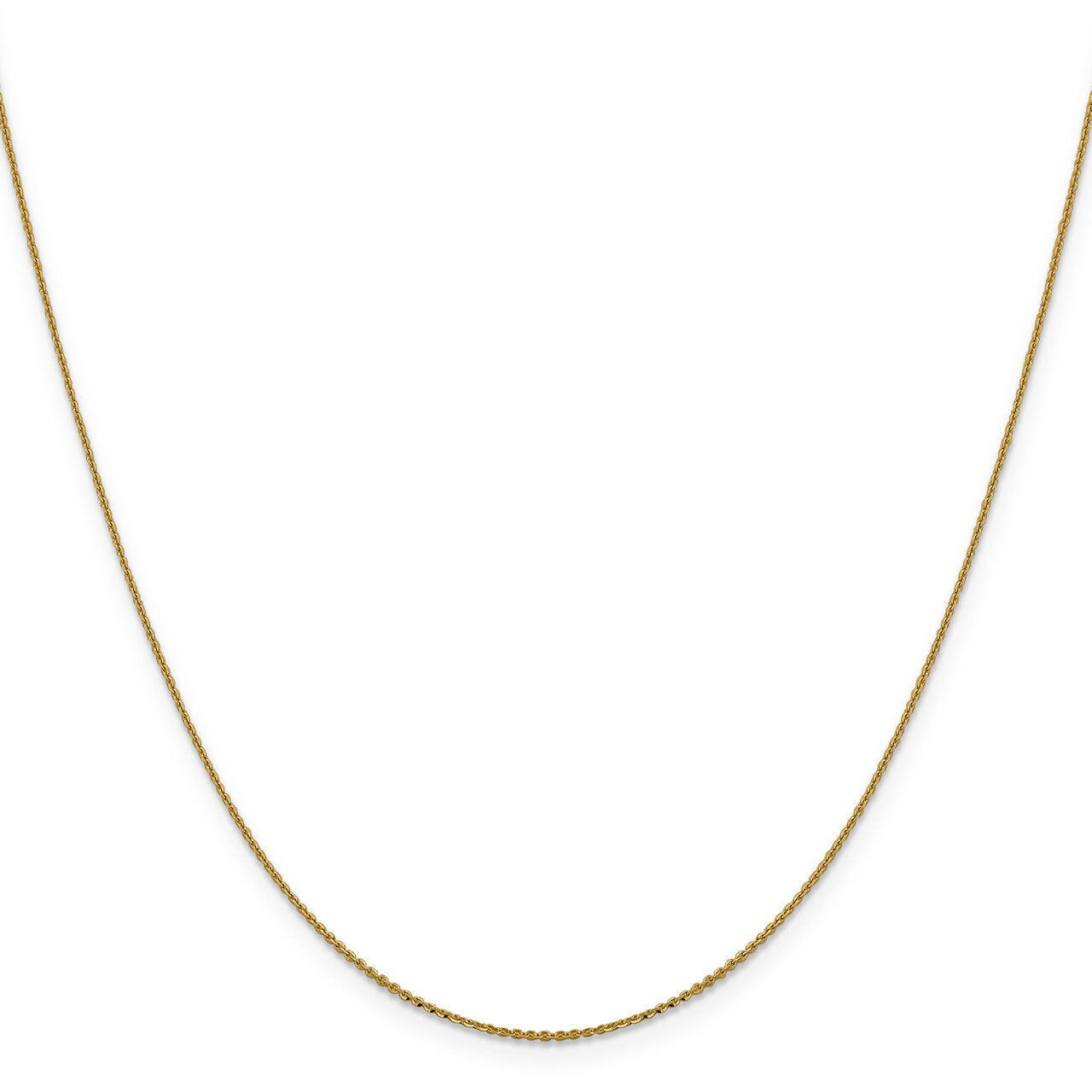 1 mm Diamond-cut Cable Chain 16 Inch 14k Gold HB-1253-16