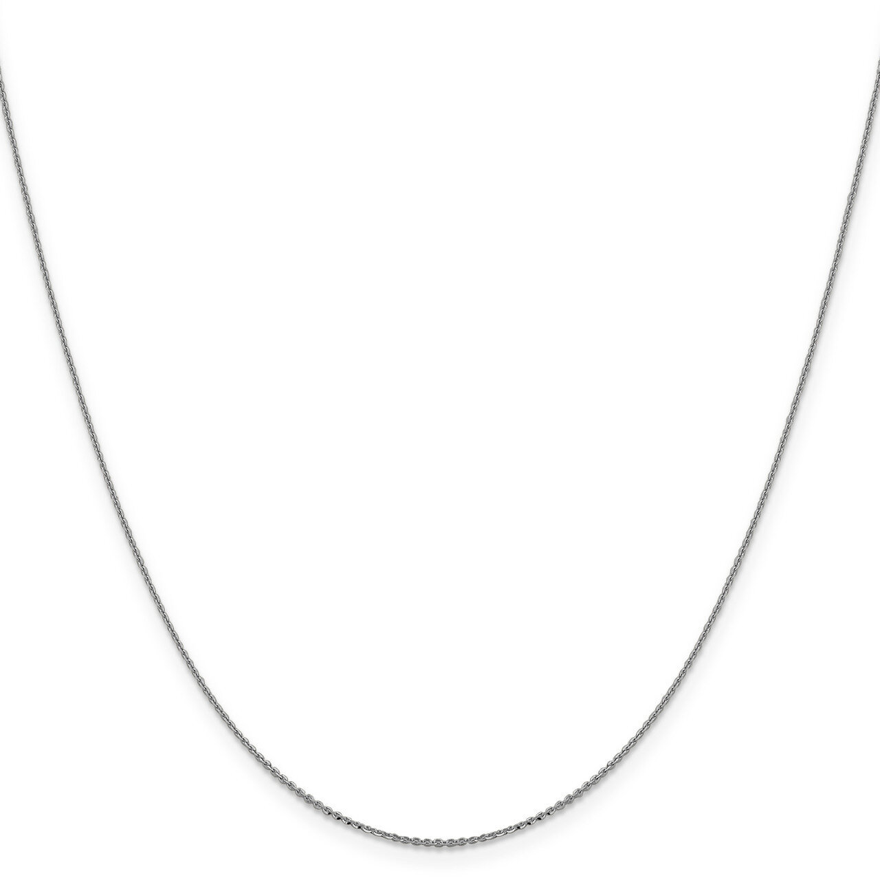 1 mm Diamond-cut Cable Chain 18 Inch 14K White Gold HB-1254-18