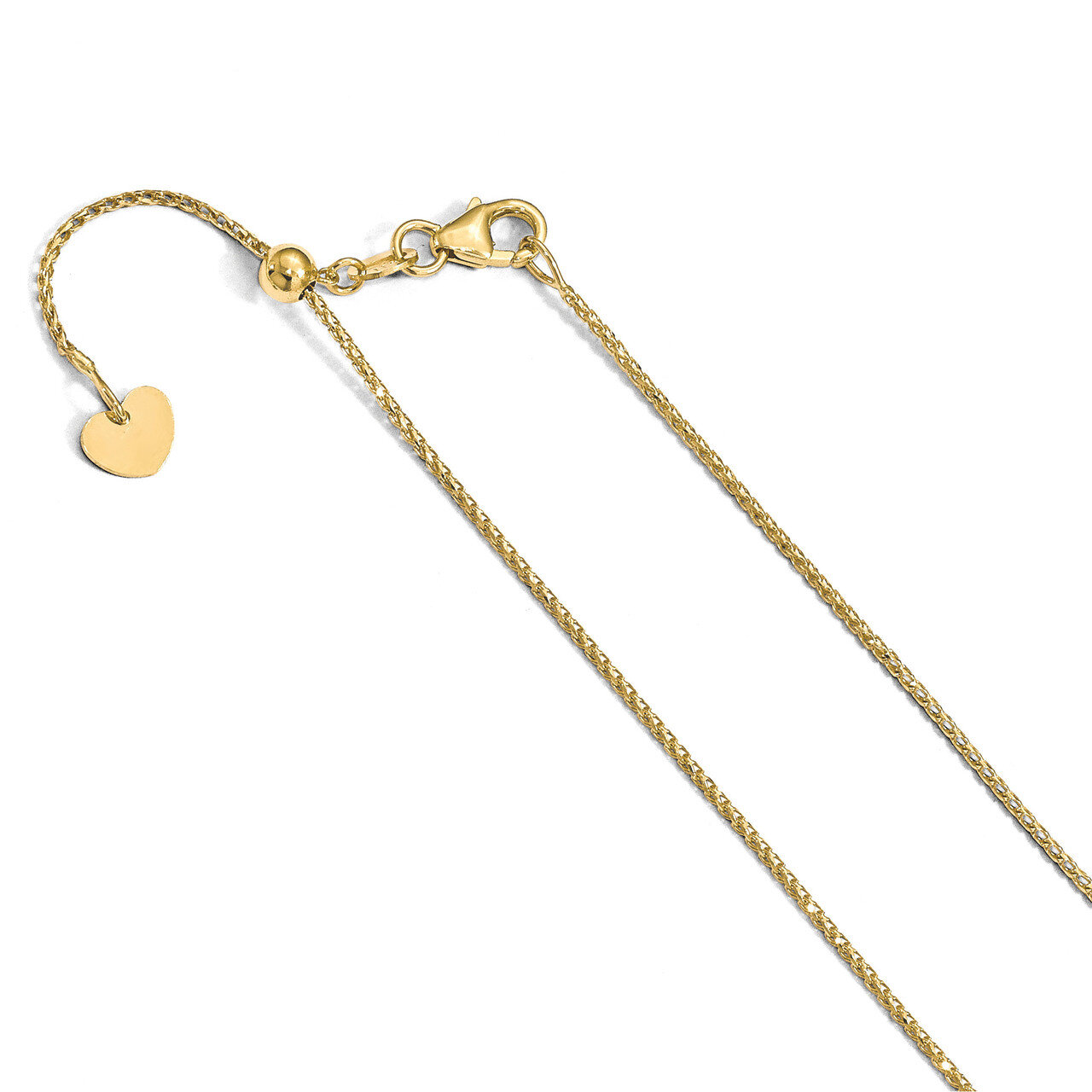 Leslie&#39;s 1 mm Diamond-cut Open Franco Adjustable Chain 22 Inch 14k Gold HB-1263-22, MPN: 1263-22, 1…
