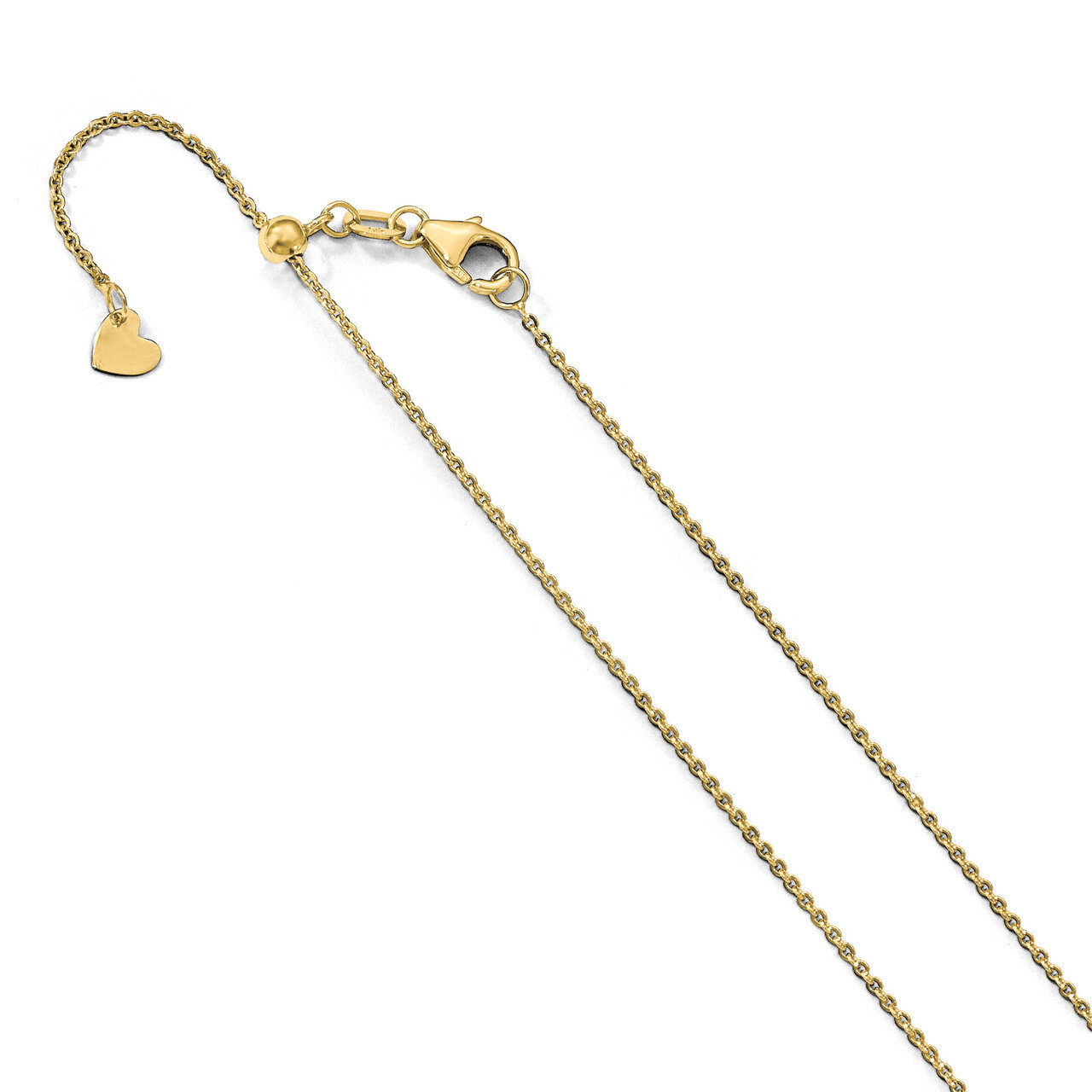 Leslie&#39;s 1.25 mm Flat Cable Adjustable Chain 22 Inch 14k Gold HB-1279-22, MPN: 1279-22, 191101080180