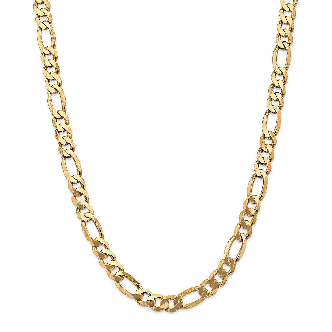 Leslie&#39;s 8.75mm Flat Figaro Chain 24 Inch 14k Gold HB-1298-24, MPN: 1298-24, 191101147692