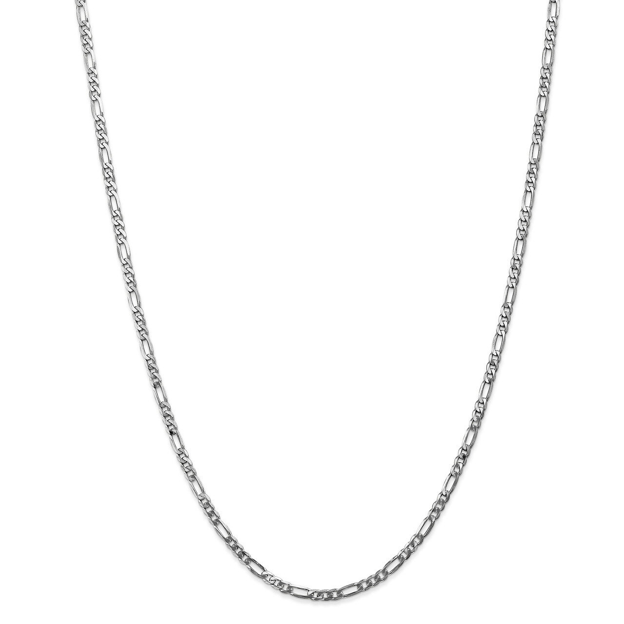 Leslie&#39;s 3.0mm Flat Figaro Chain 24 Inch 14K White Gold HB-1300-24, MPN: 1300-24, 191101846915