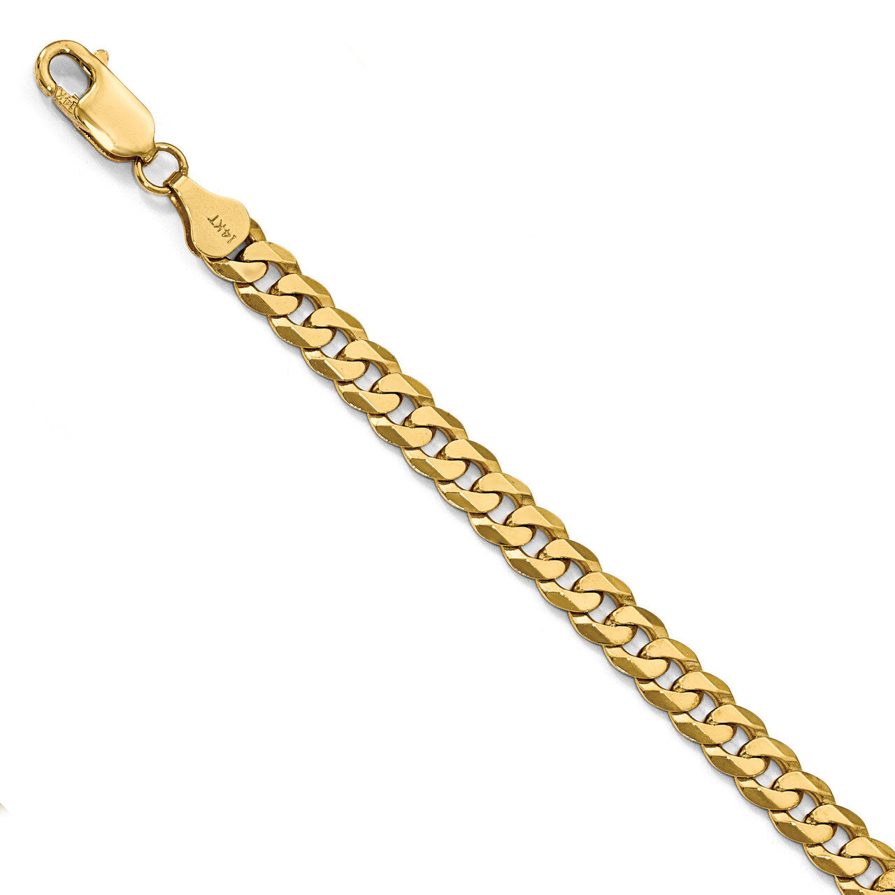 Leslie&#39;s 6.1mm Beveled Curb Chain 9 Inch 14k Gold HB-1307-9, MPN: 1307-9, 191101849336