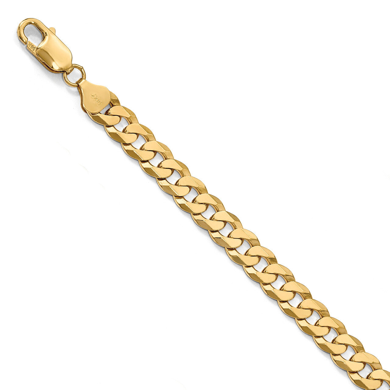 Leslie&#39;s 8mm Beveled Curb Chain 9 Inch 14k Gold HB-1308-9, MPN: 1308-9, 191101849350