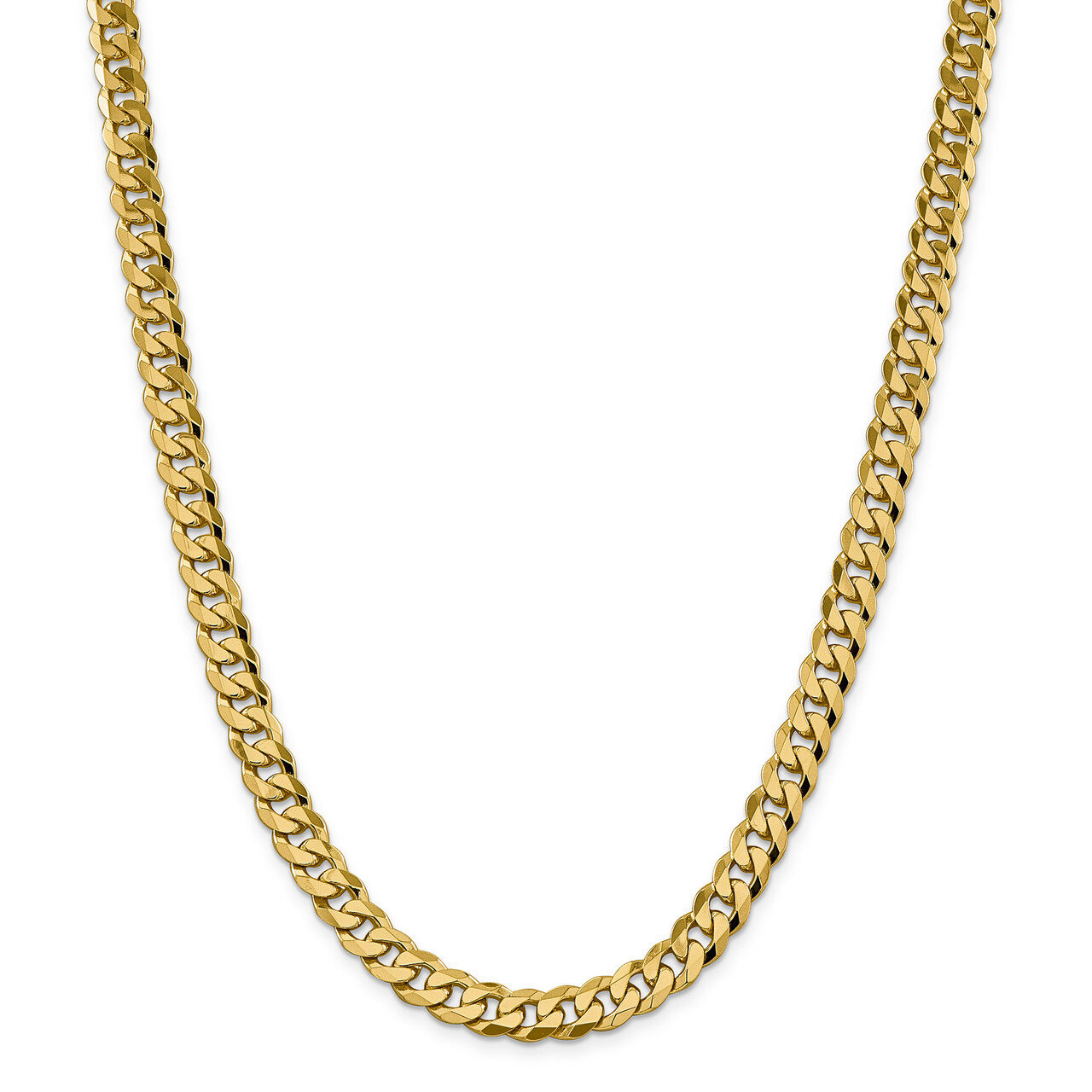 Leslie&#39;s 8.75mm Flat Beveled Curb Chain 22 Inch 14k Gold HB-1309-22, MPN: 1309-22, 191101147760