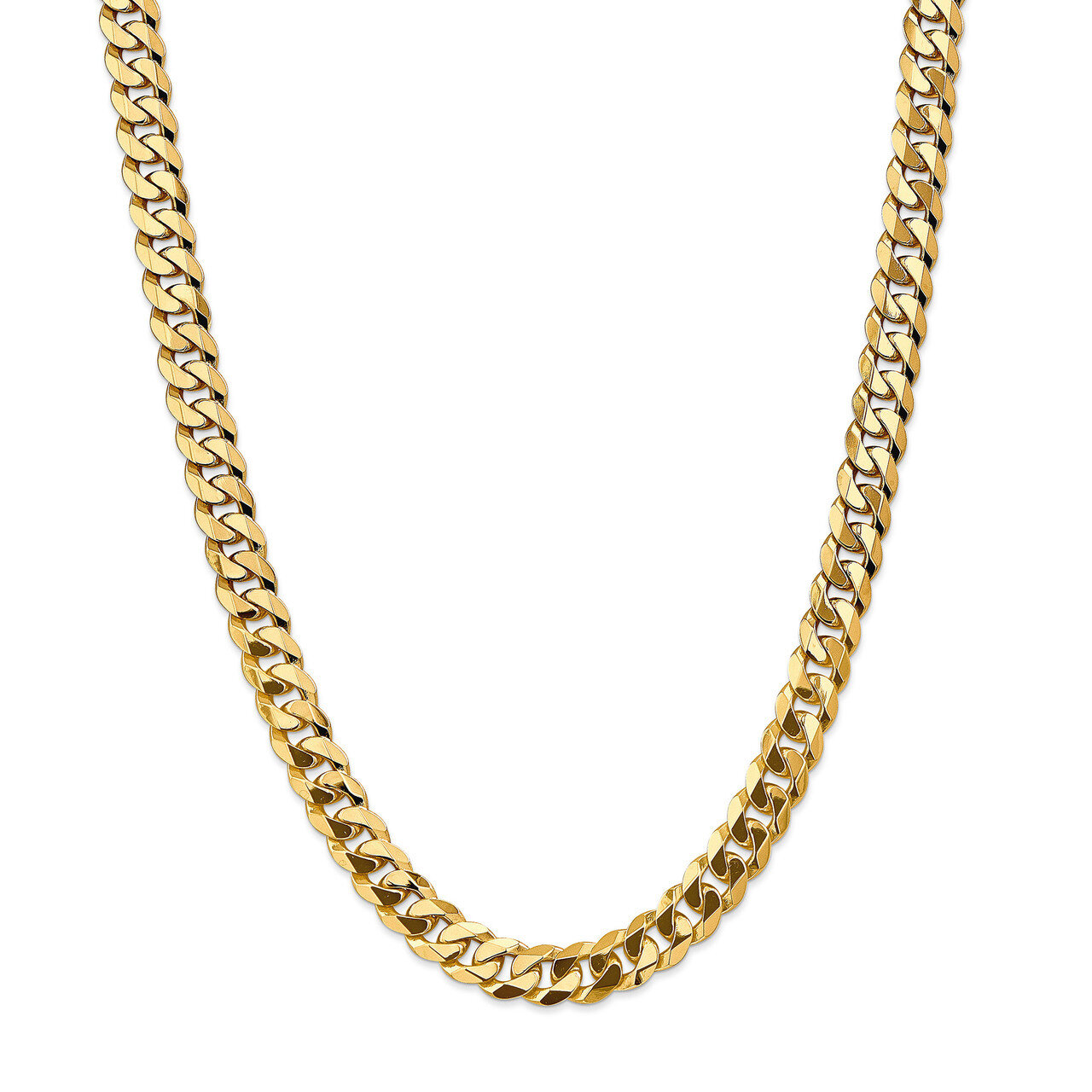 Leslie&#39;s 9.5mm Flat Beveled Curb Chain 24 Inch 14k Gold HB-1310-24, MPN: 1310-24, 191101147807