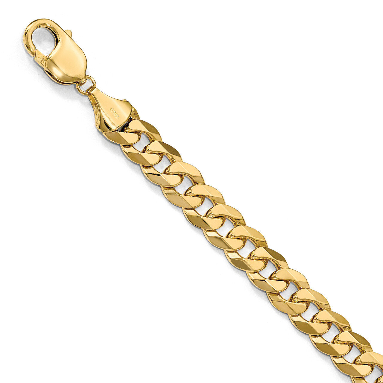 Leslie&#39;s 9.5mm Beveled Curb Chain 9 Inch 14k Gold HB-1310-9, MPN: 1310-9, 191101761607