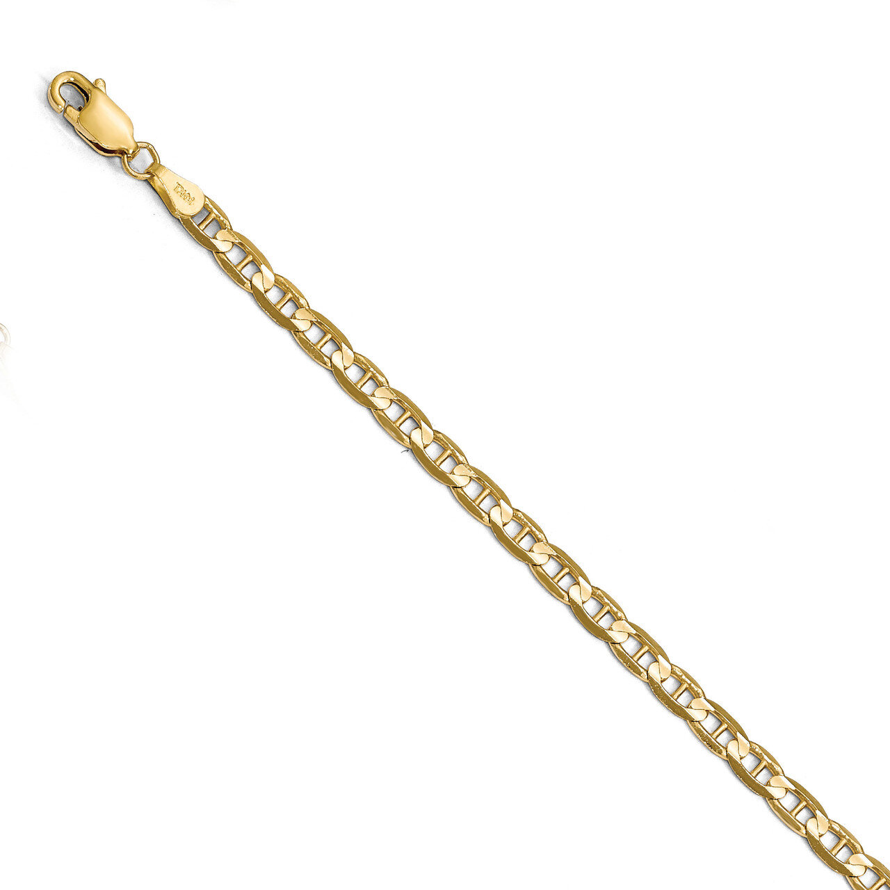 3.75mm Concave Anchor Chain 7 Inch 14k Gold HB-1315-7
