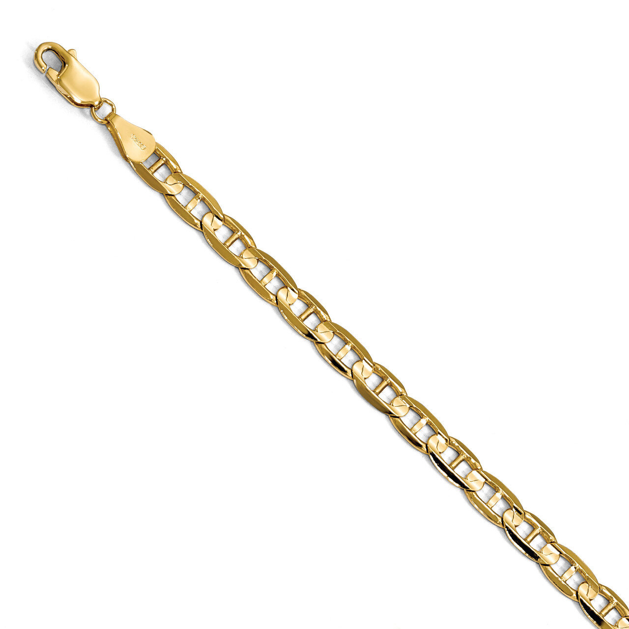 5.25mm Concave Anchor Chain 7 Inch 14k Gold HB-1317-7