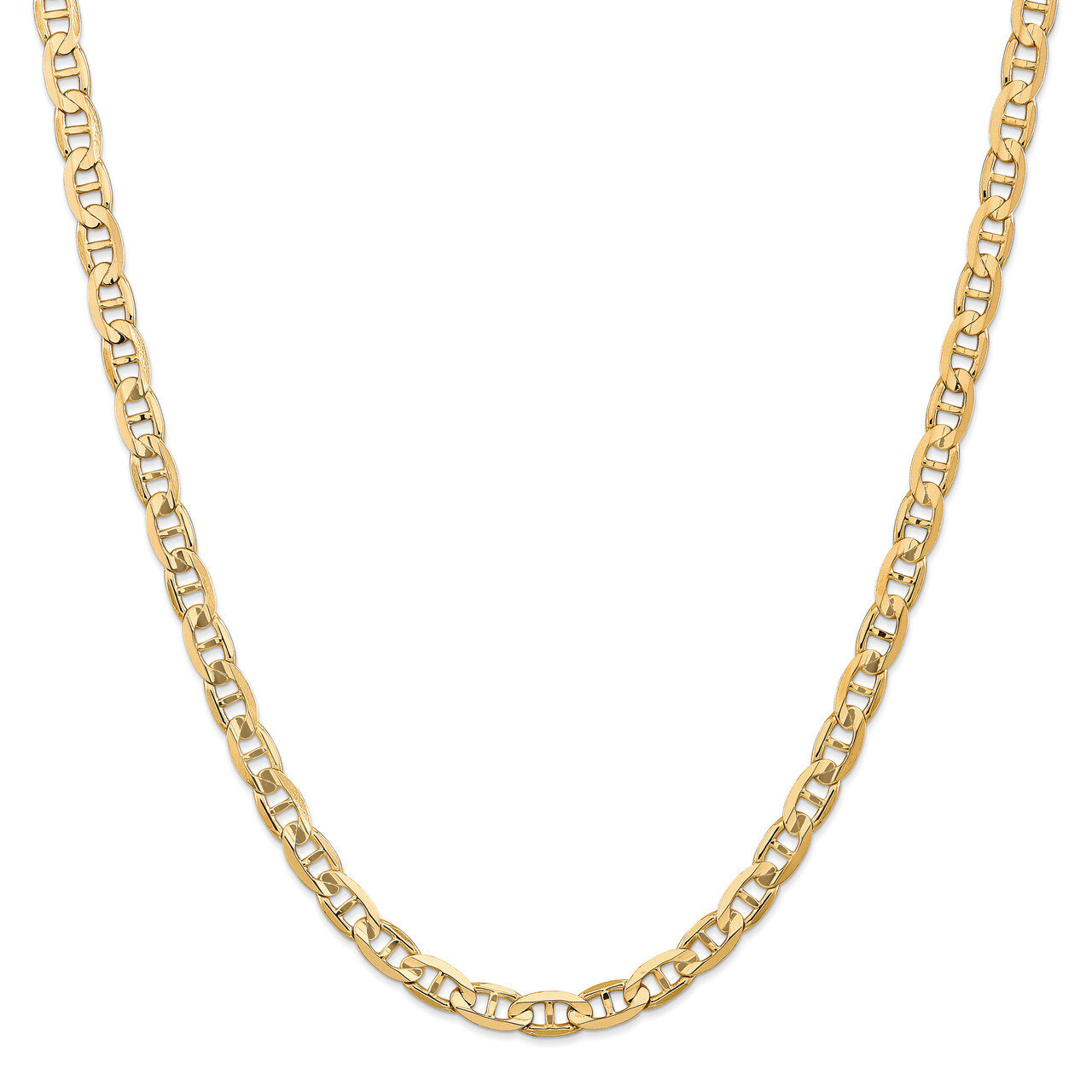 Leslie&#39;s 6.25mm Concave Anchor Chain 24 Inch 14k Gold HB-1318-24, MPN: 1318-24, 191101847349