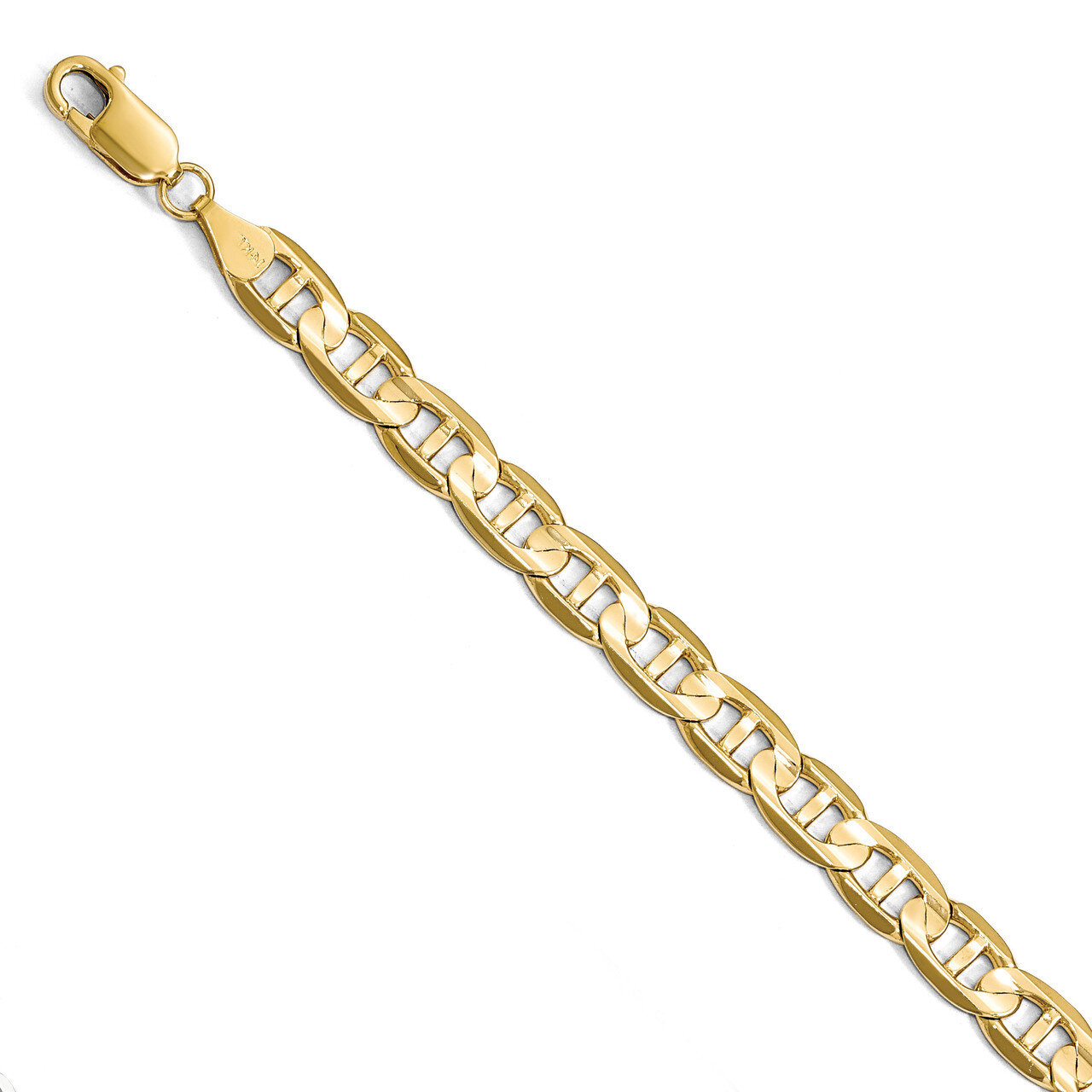 7mm Concave Anchor Chain 9 Inch 14k Gold HB-1319-9