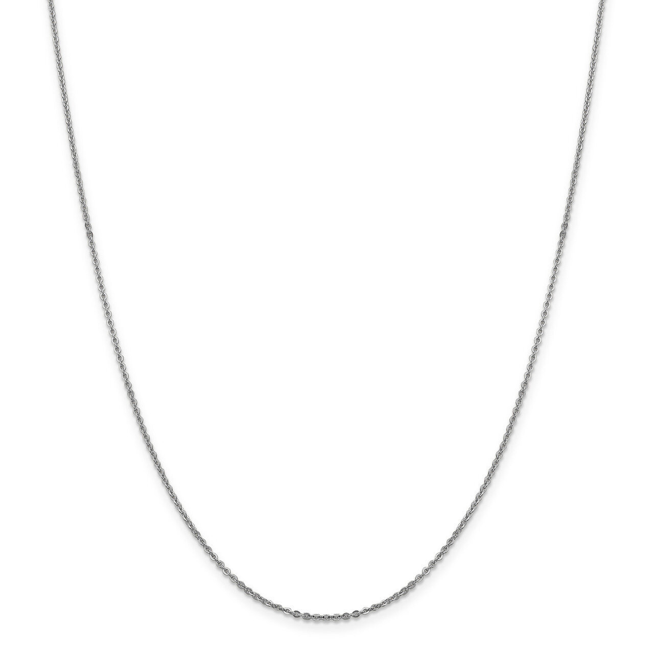 Leslie&#39;s 1.7 mm Flat Cable 24 Inch Chain 14K White Gold HB-1622-24, MPN: 1622-24, 191101847646