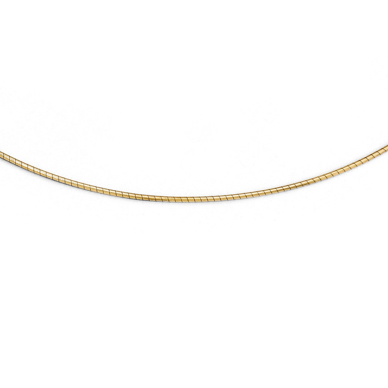 1MM Round Omega/Detachable clasp 18 Inch Chain 14k Gold HB-2804-18