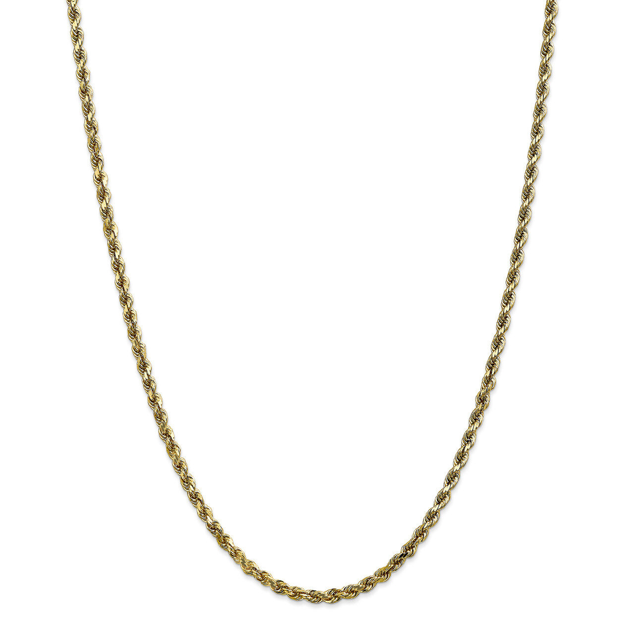 3.5mm Diamond Cut Rope Chain 22 Inch 10k Gold HB-5265-22